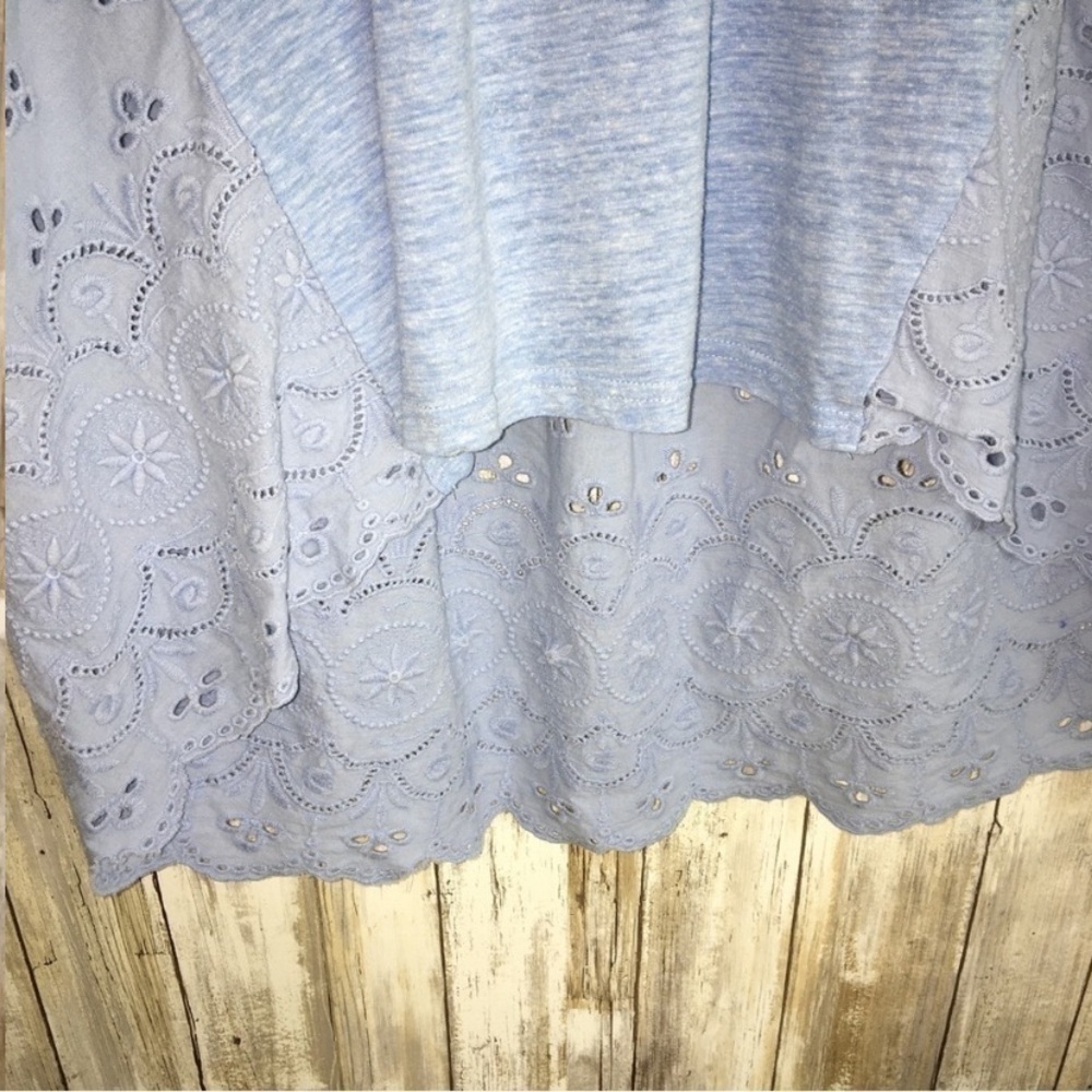 Umgee Blue High Low Blouse - Picture 2 of 4